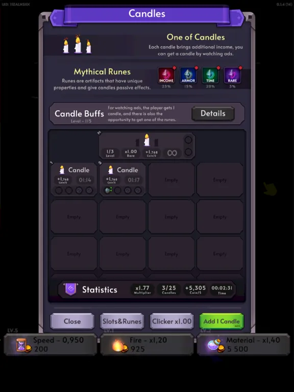 Candle Clicker Idle: Dungeon iPad  Screenshots