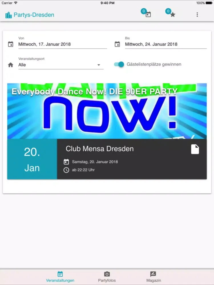 Partys-Dresden iPad  Screenshots