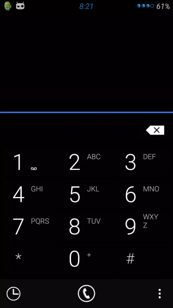 Button Blue CM11 theme Free 스크린샷