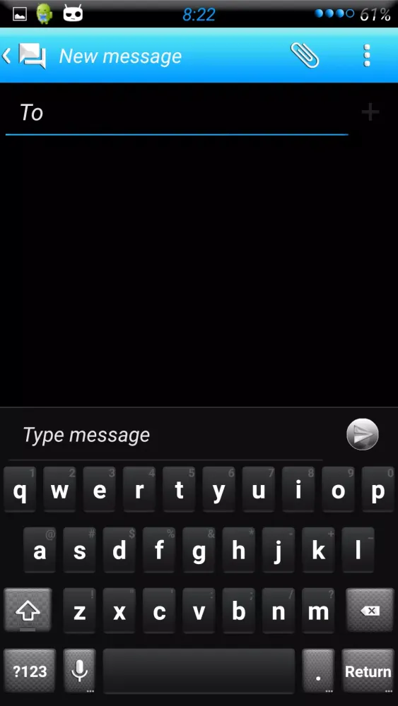 Button Blue CM11 theme Free 스크린샷