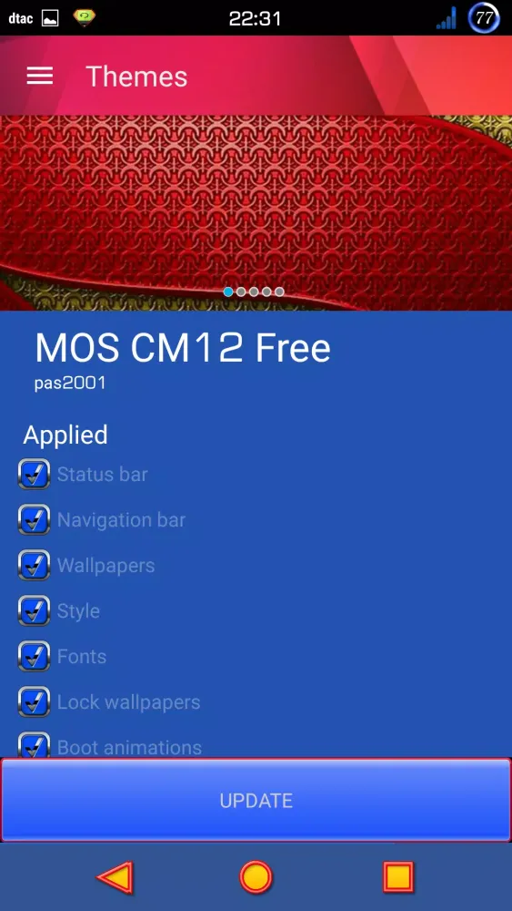 MOS CM12 THEME FREE スクリーンショット