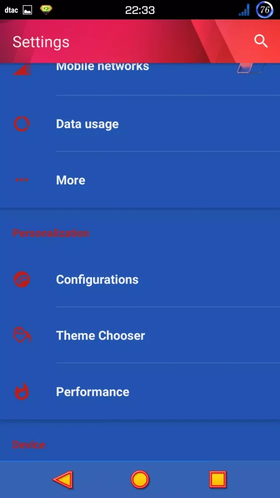 MOS CM12 THEME FREE スクリーンショット