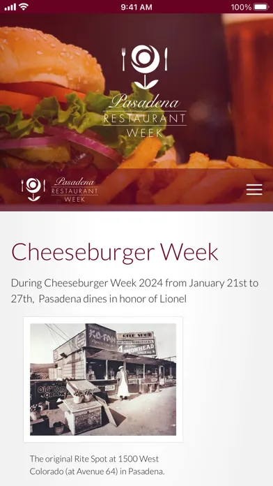 Capturas de pantalla de Pasadena Restaurant Week