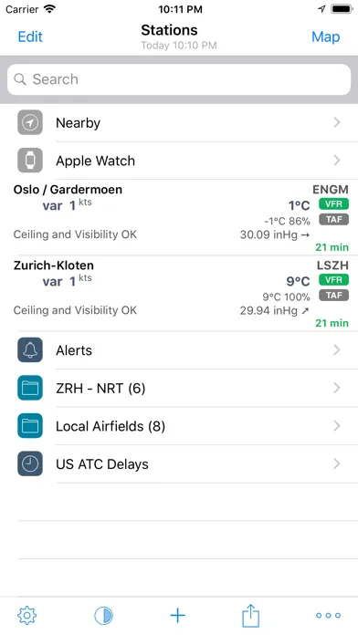 Tangkapan skrin AeroWeather Pro