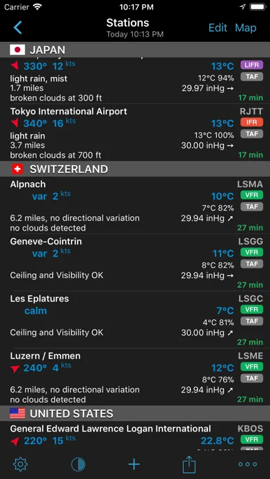 Tangkapan skrin AeroWeather Pro