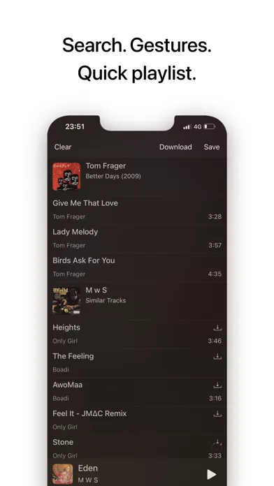 Tangkapan skrin Glazba – Music Player