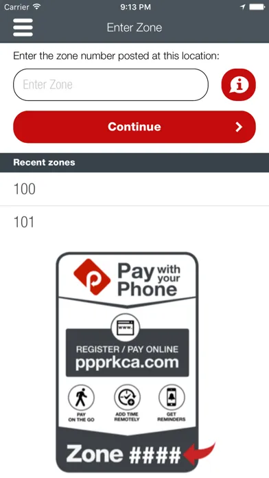 Tangkapan skrin Passport Parking Canada
