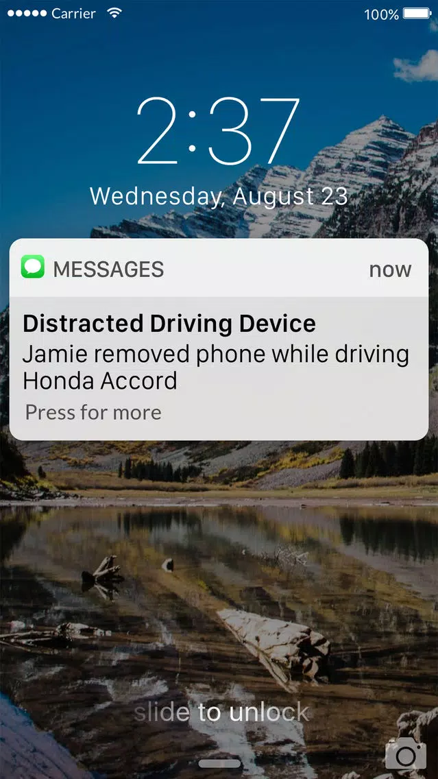 DDD Distracted Driving Device Screenshots