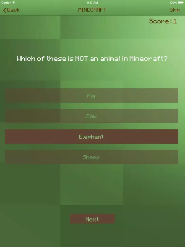 Скриншоты Trivia For Minecraft PE iPad 