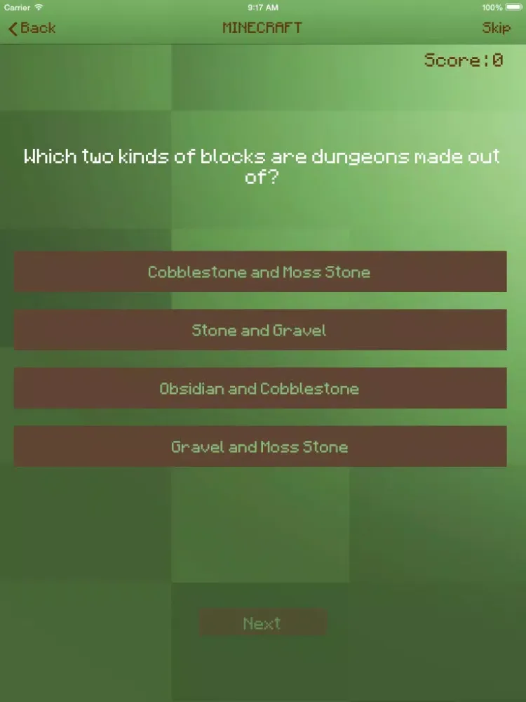 Скриншоты Trivia For Minecraft PE iPad 