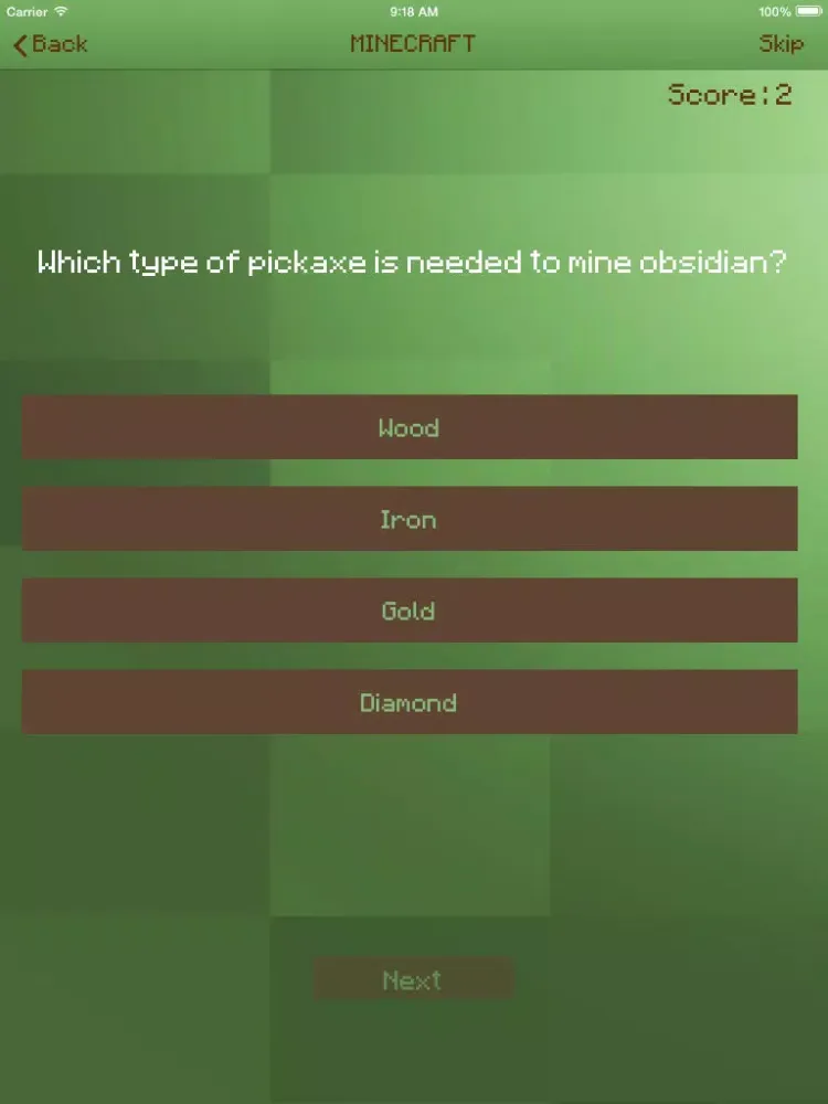 Скриншоты Trivia For Minecraft PE iPad 