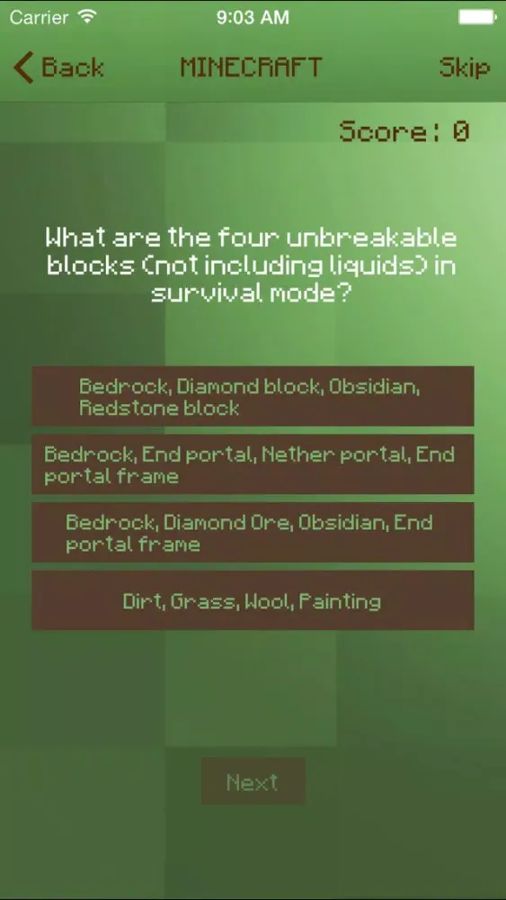Скриншоты Trivia For Minecraft PE