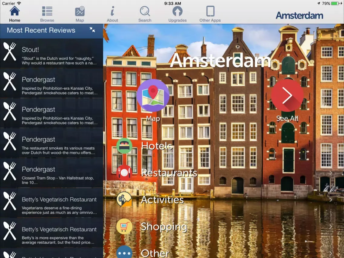 Amsterdam City Guides, Offline Maps and Navigation iPad  スクリーンショット