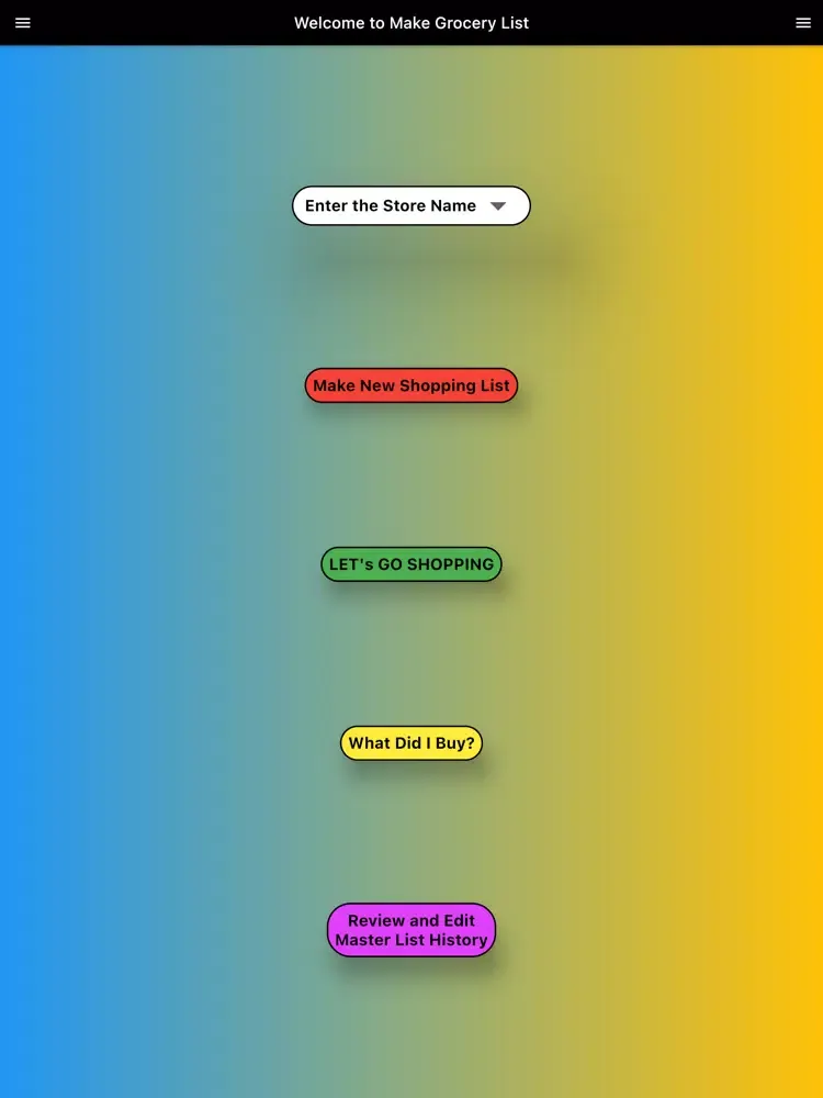 Capturas de pantalla de Food Items 2 Buy List iPad 