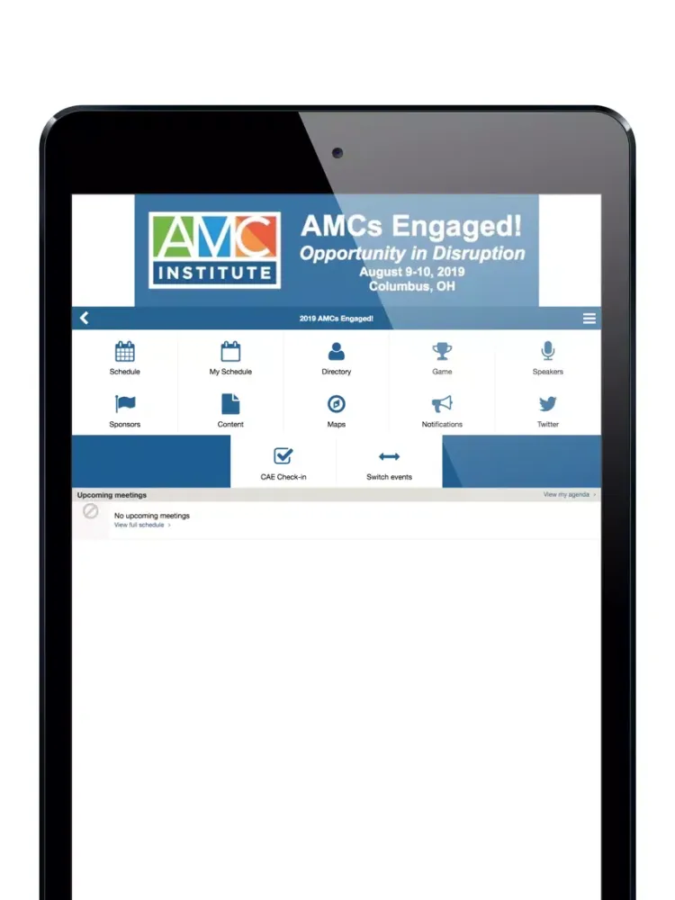 Capturas de tela do AMC Institute Events iPad 