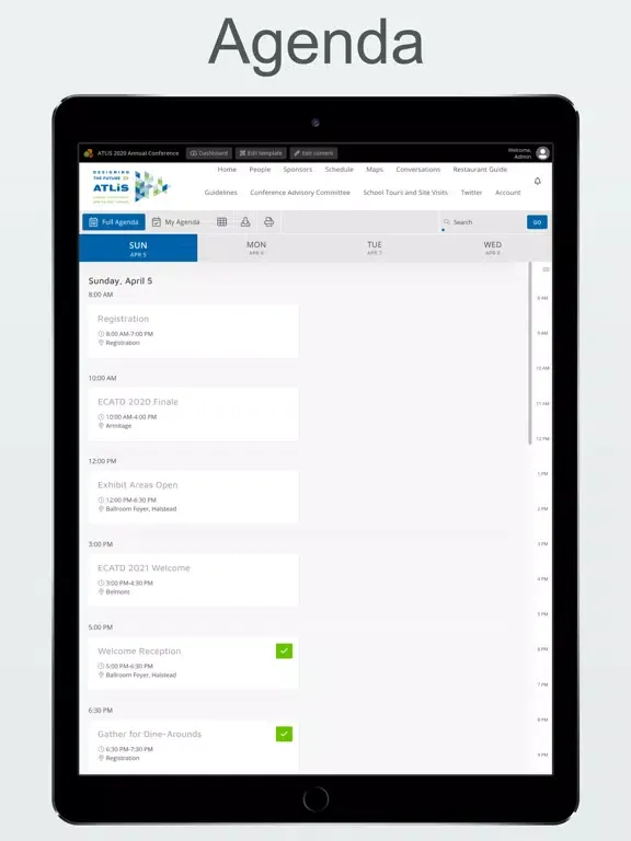 Tangkapan skrin ATLIS 2020 iPad 