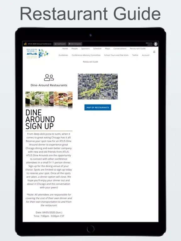 Tangkapan skrin ATLIS 2020 iPad 