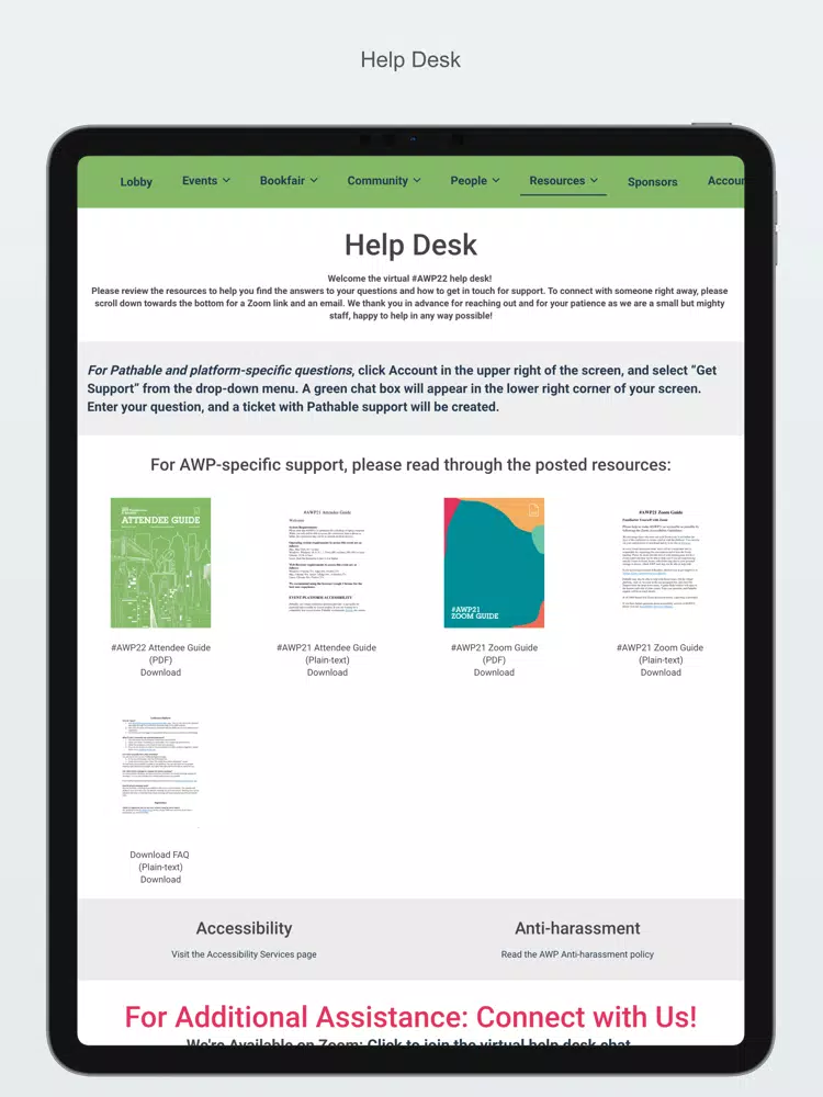 AWP22 Conference and Bookfair iPad 应用截图