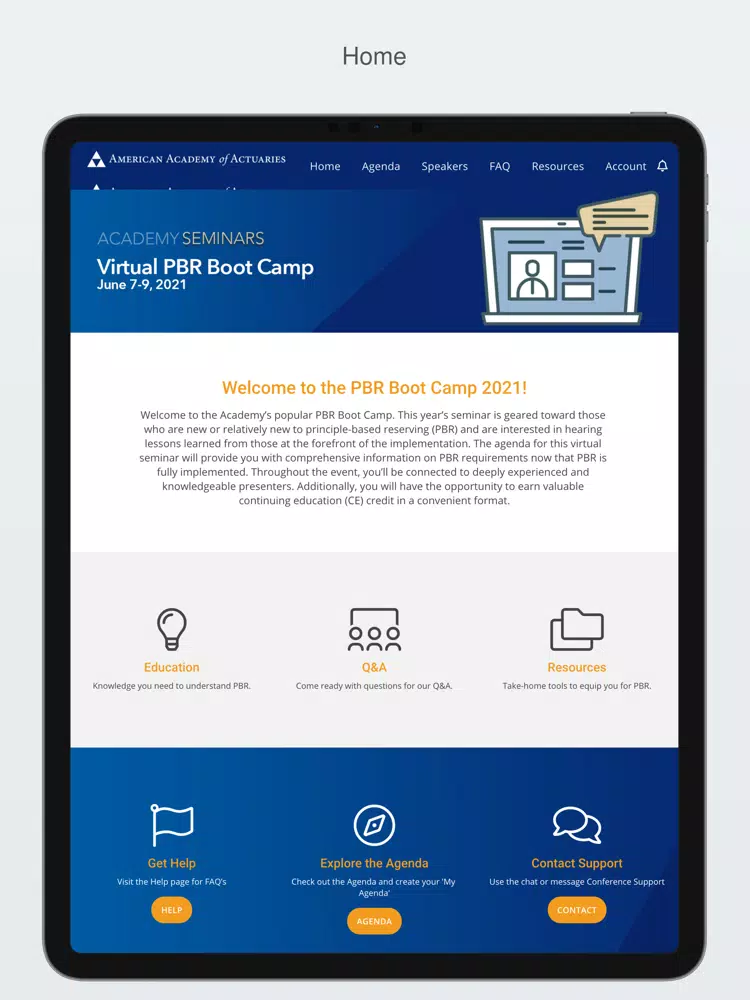 Capturas de pantalla de PBR Boot Camp 2021 iPad 