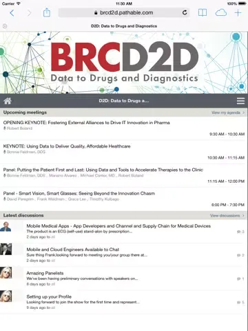 BRC D2D: Data to Drugs and Diagnostics iPad  Screenshots
