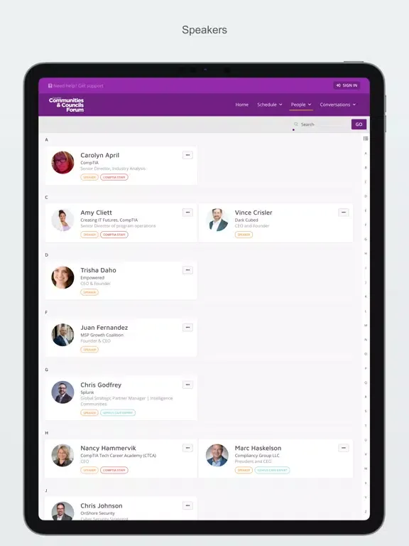 CompTIA 2022 Events iPad 应用截图