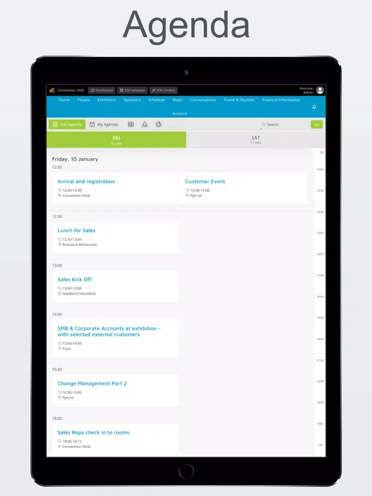 Convention 2020 iPad  سکرین شاٹس