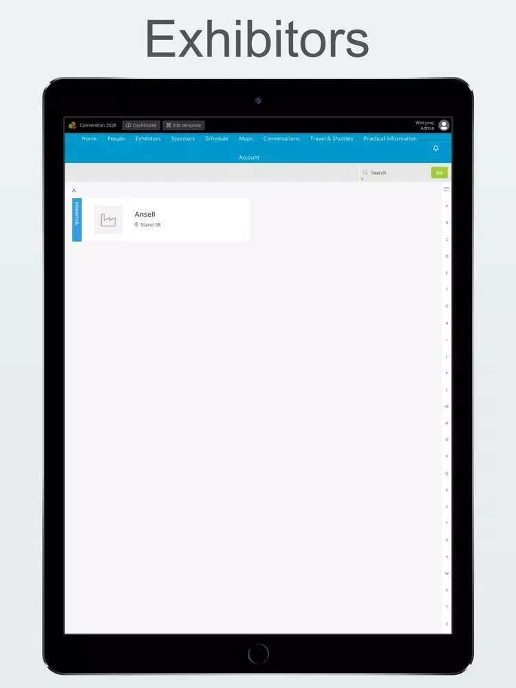 Convention 2020 iPad  سکرین شاٹس