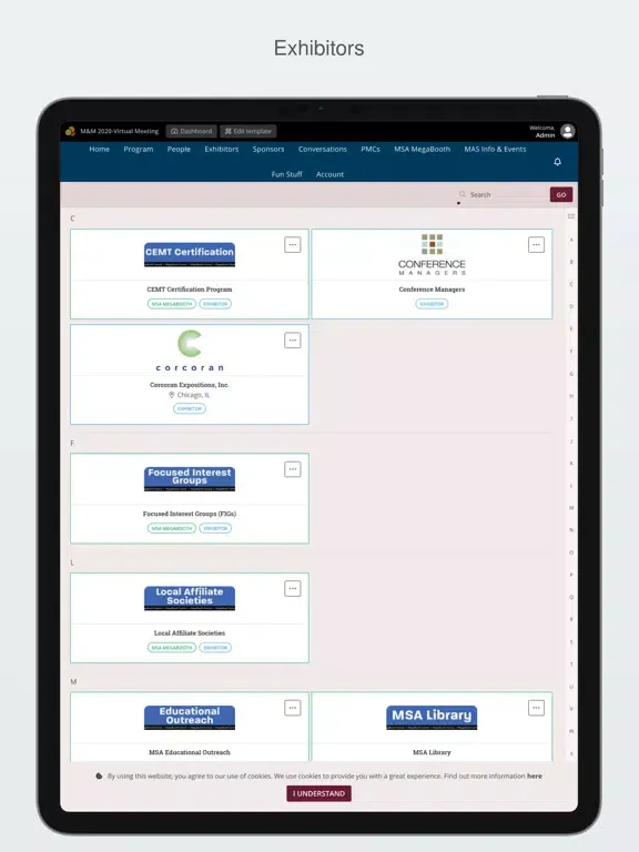 M&M 2020-Virtual Meeting iPad 應用截圖