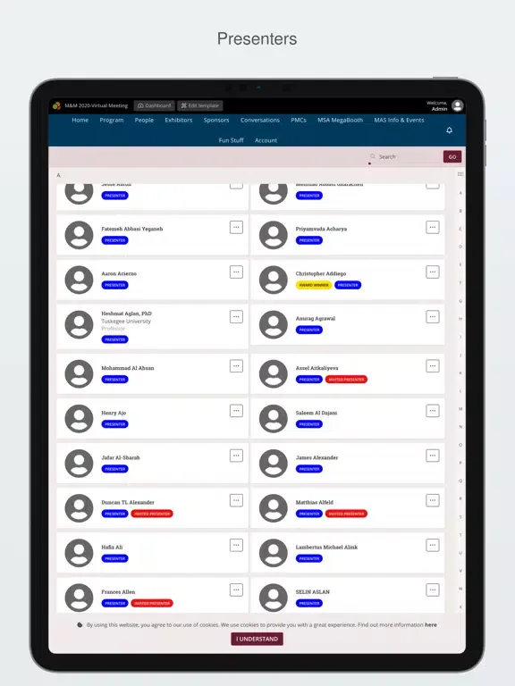 M&M 2020-Virtual Meeting iPad 應用截圖