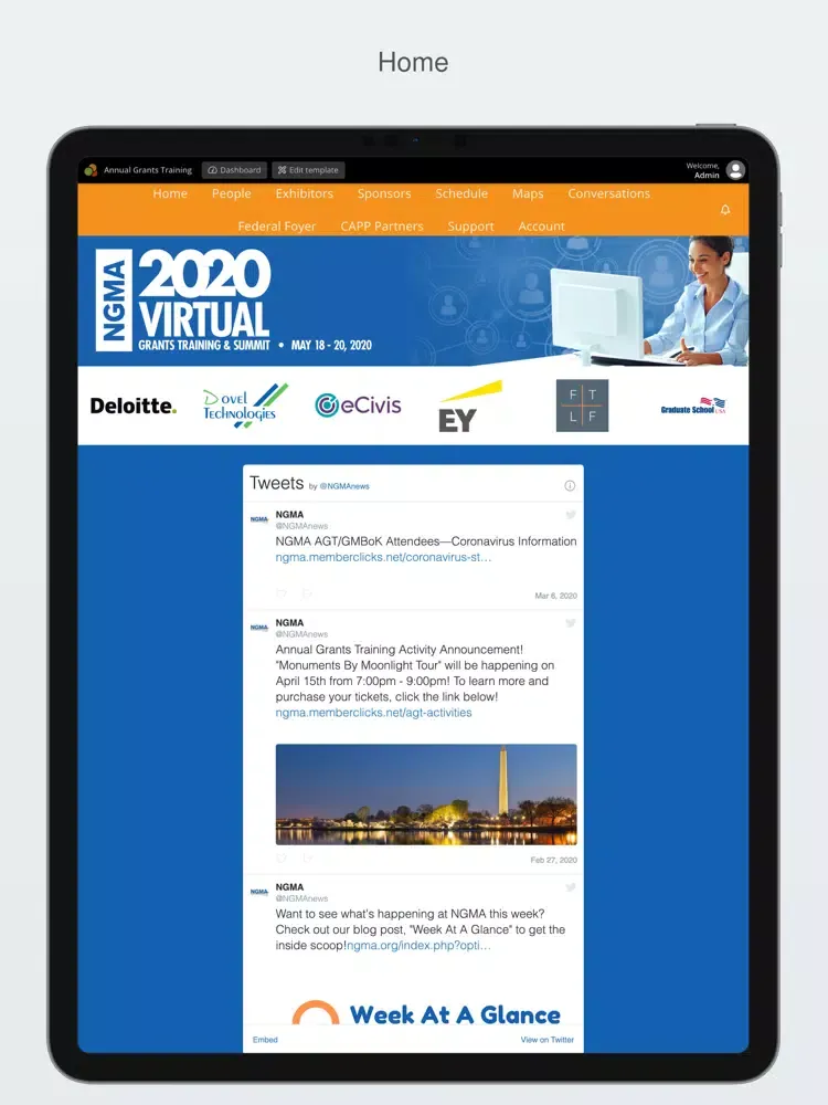 Capturas de pantalla de NGMA Virtual AGT 2020 iPad 