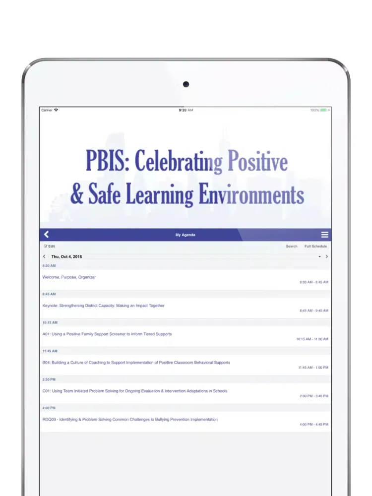 2018 PBIS Leadership Forum iPad  स्क्रीनशॉट