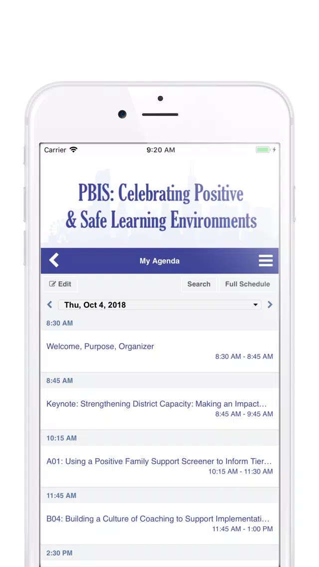 Capturas de pantalla de 2018 PBIS Leadership Forum