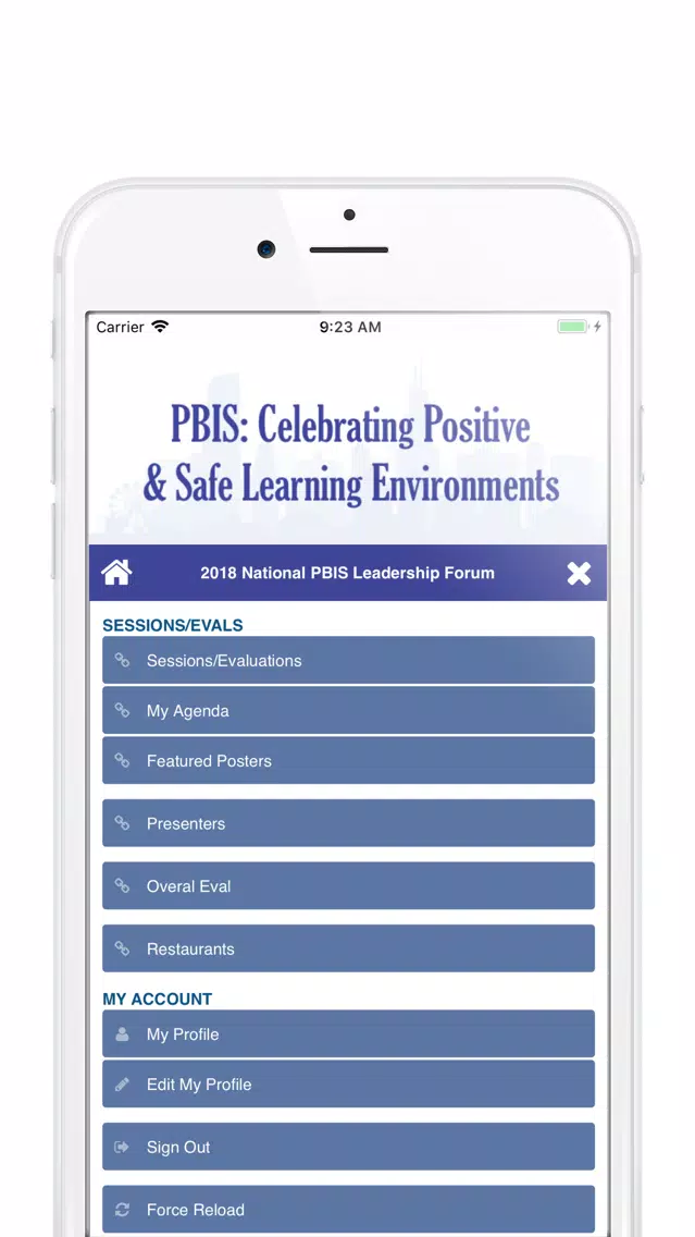 Capturas de pantalla de 2018 PBIS Leadership Forum