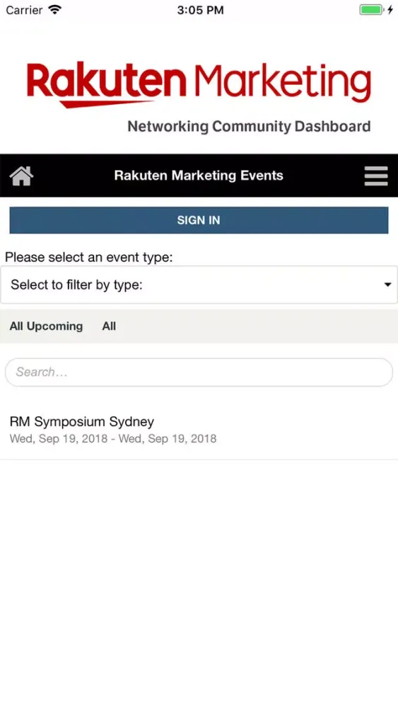 Capturas de pantalla de Rakuten Events