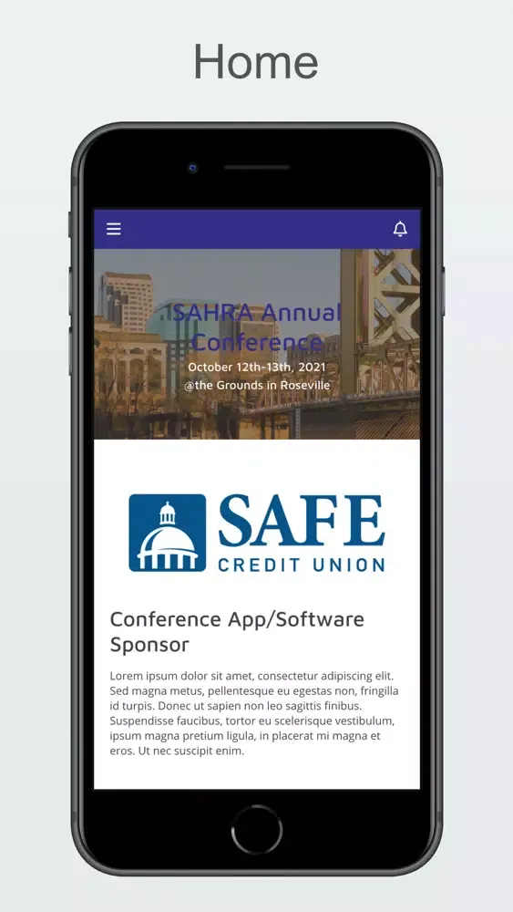 Tangkapan layar SAHRA Conference App