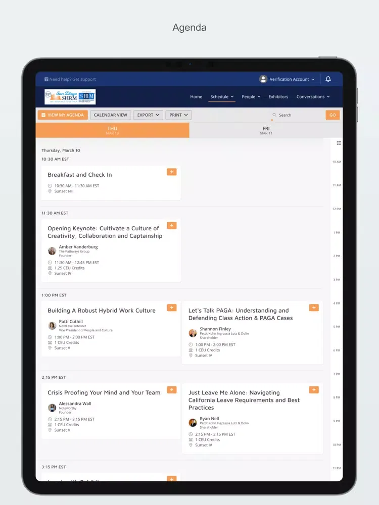 SD SHRM March 2022 Conference iPad  سکرین شاٹس