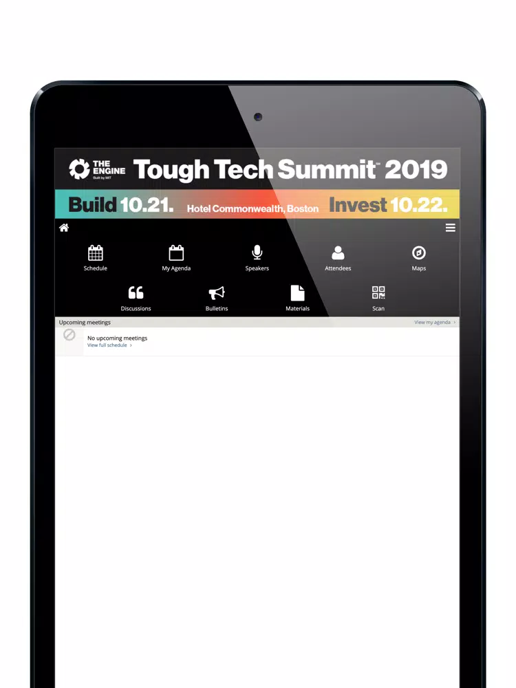 Tangkapan layar Tough Tech Summit 2019 iPad 