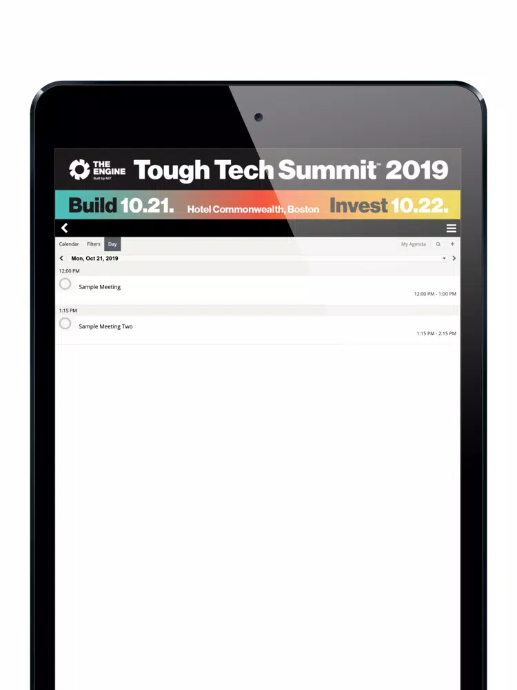 Tangkapan layar Tough Tech Summit 2019 iPad 