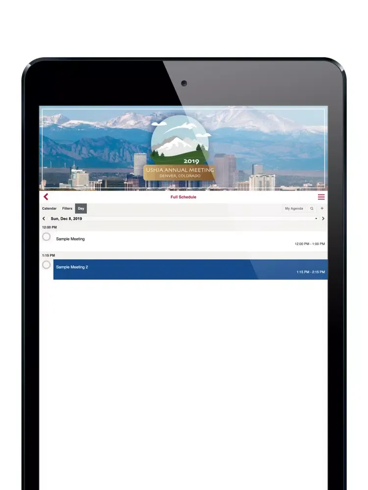 Tangkapan layar 2019 USHJA Annual Meeting iPad 