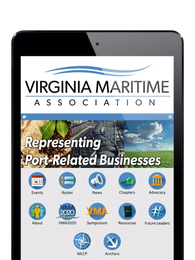 Tangkapan layar Virginia Maritime Association iPad 