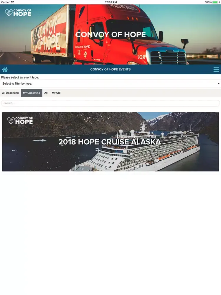 ภาพหน้าจอของ Convoy of Hope Events iPad 