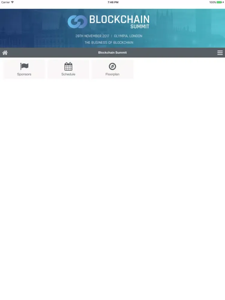 Screenshot di Blockchain Summit iPad 