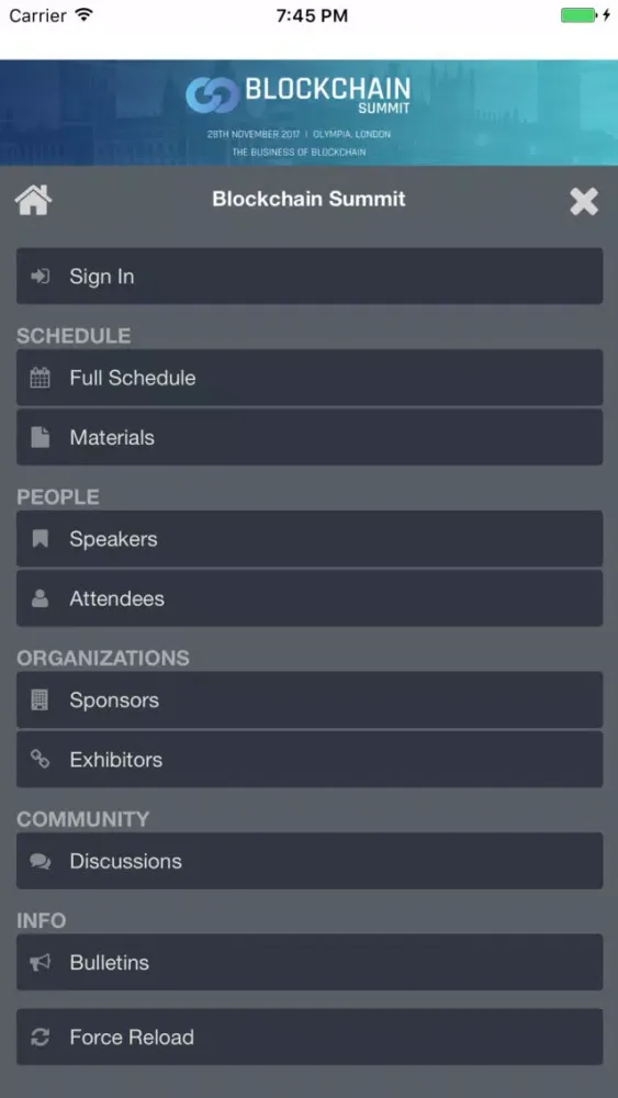 Screenshot di Blockchain Summit
