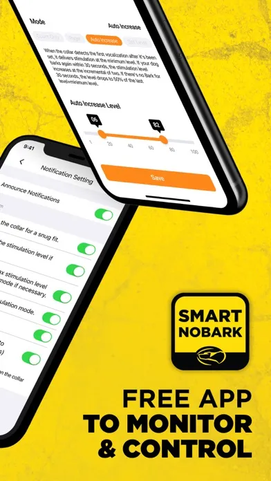 Captures d'écran de DOGTRA SMART NOBARK