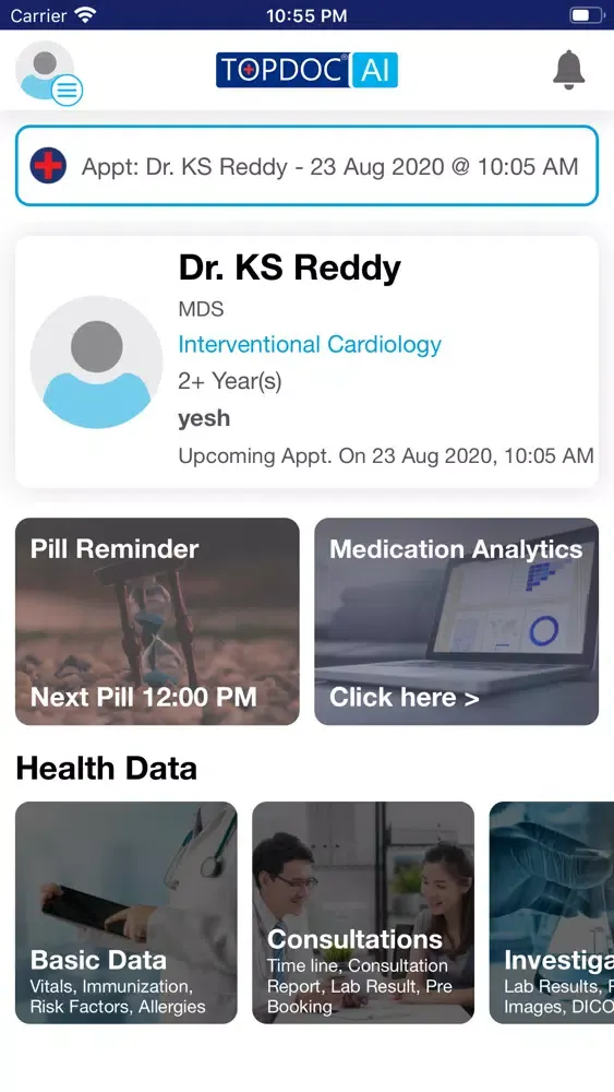 Capturas de pantalla de DHS Patient App