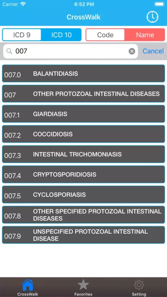 CrossWalk ICD9-10 스크린샷
