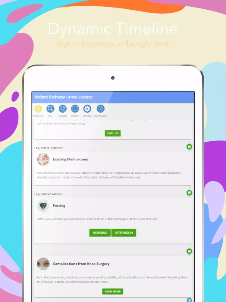 Patient Pathway App iPad  स्क्रीनशॉट