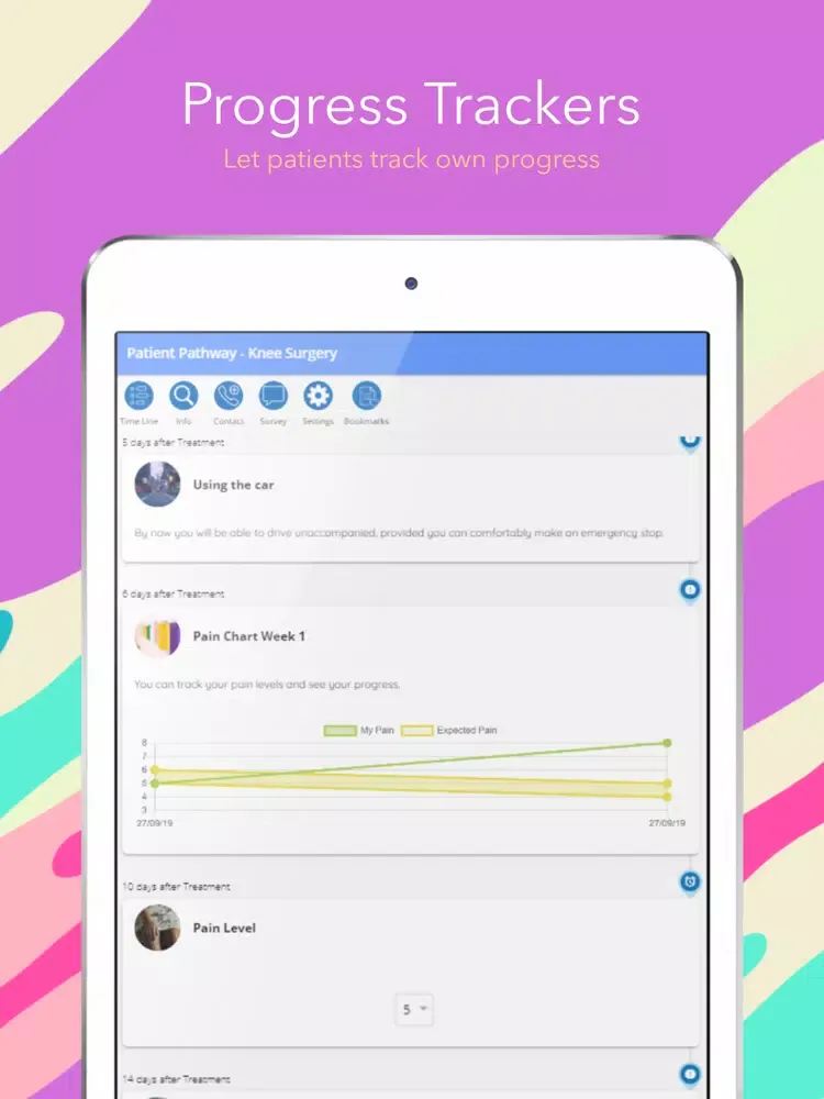 Patient Pathway App iPad  स्क्रीनशॉट