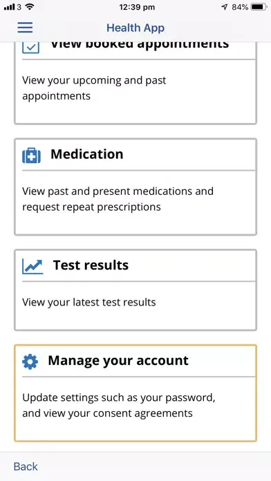 Captures d'écran de Birmingham Solihull Health App