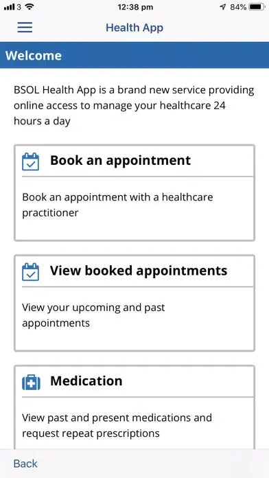 Captures d'écran de Birmingham Solihull Health App